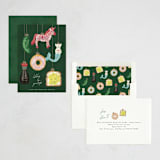 "Quirky Ornaments" - Holiday Cards in Forest by Tamara Hilje - Assembled