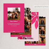 "Poinsettia Collage" - Holiday Cards in Sugar Plum by Angela Garrick - Back of Card Options