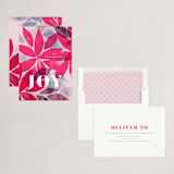 "Poinsettia Collage" - Holiday Cards in Sugar Plum by Angela Garrick - Assembled