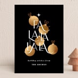 "Modern Display" - Holiday Cards in Coal by Corinne Malesic - Front