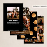 "Modern Display" - Holiday Cards in Coal by Corinne Malesic - Back of Card Options