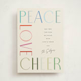 "Peace Love Cheer" - Holiday Cards in Fruitcake by Pixel and Hank - Front
