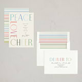 "Peace Love Cheer" - Holiday Cards in Fruitcake by Pixel and Hank - Assembled