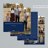 "Rosette" - Holiday Cards in Navy by peetie design - Back of Card