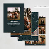 "Christmas in the City" - Holiday Cards in Midnight by Lauren Jinhee - Back of Card