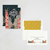 "Christmas in the City" - Holiday Cards in Midnight by Lauren Jinhee - Assembled