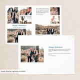 "Hearth" - Holiday Cards in Celadon by Sumak Studio - Interior Options