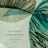 "Hearth" - Holiday Cards in Celadon by Sumak Studio - Close-Up