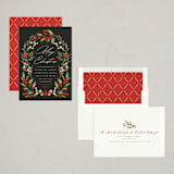 "Holly Berry + Pine" - Holiday Cards in Garland by Wildfield Paper Co - Assembled