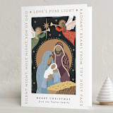 "Pure Light" - Holiday Cards in Plum by Alethea and Ruth - Folded Card