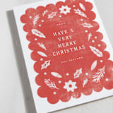 "Scattered Winter" - Holiday Cards in Berry by Michelle Taylor - Detail