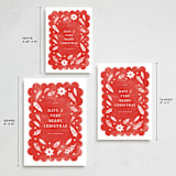 "Scattered Winter" - Holiday Cards in Berry by Michelle Taylor - Formats Available