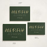 "Botanical Merry" - Holiday Cards in Pine by Paula Pecevich - Formats Available