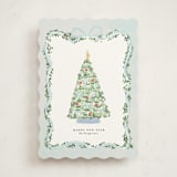 "Vintage Bow Tree" - Holiday Cards in Frosty by Itsy Belle Studio - Front