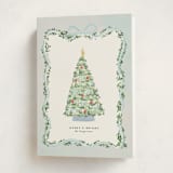"Vintage Bow Tree" - Holiday Cards in Frosty by Itsy Belle Studio - Folded Card