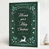"Regency Woodland" - Holiday Cards in Frosted Forest by Corinne Malesic - Folded Card