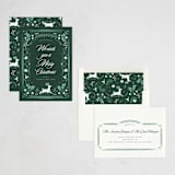 "Regency Woodland" - Holiday Cards in Frosted Forest by Corinne Malesic - Assembled