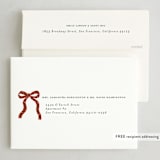 "Botanical Bow" - Holiday Cards in Evergreen by Paper Raven Co. - FREE Recipient Addressing
