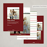 "Merry Colorblock" - Holiday Cards in Candied Apple by Kat Roberts - Back of Card Options