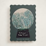 "Winter Forest Snow Globe" - Holiday Cards in Deep Sea by Ani Somi - Front