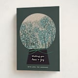 "Winter Forest Snow Globe" - Holiday Cards in Deep Sea by Ani Somi - Folded Card