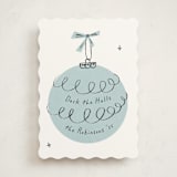 "Retro Ornament" - Holiday Cards in Frost by Gwen Bedat - Front