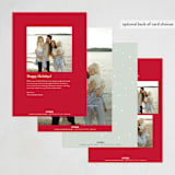 "Cabin Serenity" - Holiday Cards in Santa Suit by Petra Kern - Back of Card Options