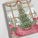 "Cabin Serenity" - Holiday Cards in Santa Suit by Petra Kern - Detail