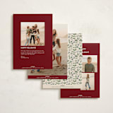 "Decorated Christmas" - Holiday Cards in Mulled Wine by Susan Moyal - Back of Card Options