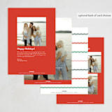"Between the Lines" - Holiday Cards in Bright Berry by Kristie Kern - Back of Card Options