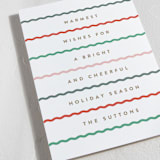 "Between the Lines" - Holiday Cards in Bright Berry by Kristie Kern - Detail