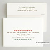 "Between the Lines" - Holiday Cards in Bright Berry by Kristie Kern - FREE Recipient Addressing