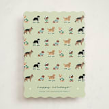 "Holiday Dogs" - Holiday Cards in Sage by tara berg - Front