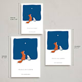 "Peace on Earth fox and rabbit" - Holiday Cards in Twilight by Diane Pearse - Formats Available