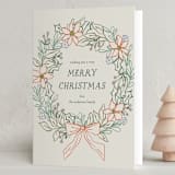 "Sketchy Wreath" - Holiday Cards in Fruitcake by Kelly Watkins - Folded Card