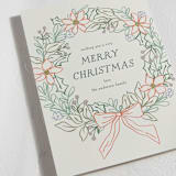 "Sketchy Wreath" - Holiday Cards in Fruitcake by Kelly Watkins - Detail