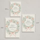 "Sketchy Wreath" - Holiday Cards in Fruitcake by Kelly Watkins - Formats Available