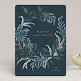 "Festive Greenery" - Holiday Cards in Freeze by Leah Bisch - Front