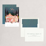 "Village Inn" - Holiday Cards in Peach by Becky Nimoy - Assembled