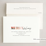 "Merry Note" - Holiday Cards in Winter Foliage by Anna Elder - FREE Recipient Addressing