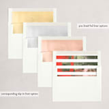 "Merry Note" - Holiday Cards in Winter Foliage by Anna Elder - Envelope Liners