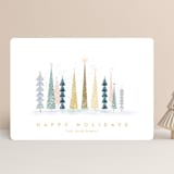 "Happy Holidays" - Holiday Cards in Snow by Laura Mitchell - Front