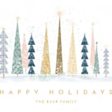 "Happy Holidays" - Holiday Cards in Snow by Laura Mitchell - Close-Up
