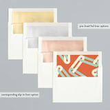 "Chain Stitch" - Holiday Cards in Sage by Yours Madly - Envelope Liners