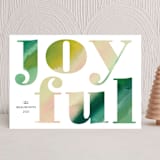 "Joy Ful Abstract" - Holiday Cards in Citrus by Erika Firm - Front