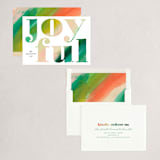 "Joy Ful Abstract" - Holiday Cards in Citrus by Erika Firm - Assembled