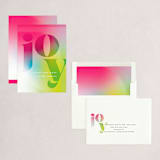 "Neon Joy" - Holiday Cards in Neon Rainbow by Anna Elder - Assembled
