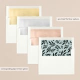 "Floral Bulb" - Holiday Cards in Dusty Blue by Megan Cash - Envelope Liners