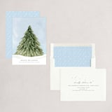 "Snowy Pine Tree" - Holiday Cards in Sky by Petra Kern - Assembled