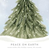 "Snowy Pine Tree" - Holiday Cards in Sky by Petra Kern - Close-Up